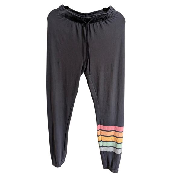 P.J. Salvage Women's Striped Pajama Hoodie Jogger Set Navy Blue Size XS - Picture 4 of 14